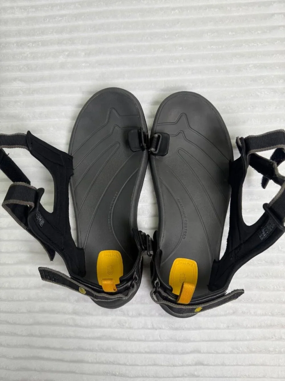 Teva Tanza Hiking Sandals Mens 13 Black Water Sport Strap Shoc Pad Casual